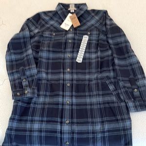 NWT Women’s Duluth Trading Folklore Flannel Duster Small